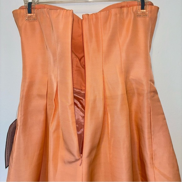 J. Crew Marlie Classic Faille Strapless Mini Dress Sweetheart Neckline Peach - Picture 9 of 15